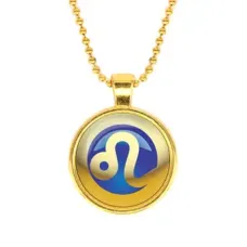 Кулон с цепочкой Знаки Зодиака - Лев, цвет золот.