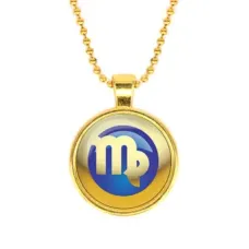 Кулон с цепочкой Знаки Зодиака - Дева, цвет золот.