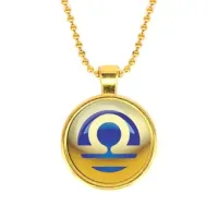 Кулон с цепочкой Знаки Зодиака - Весы, цвет золот.