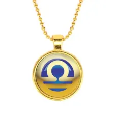 Кулон с цепочкой Знаки Зодиака - Весы, цвет золот.