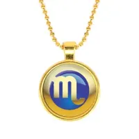 Кулон с цепочкой Знаки Зодиака - Скорпион, цвет золот.