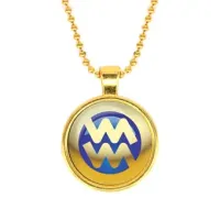 Кулон с цепочкой Знаки Зодиака - Водолей, цвет золот.