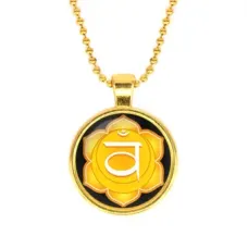 Кулон с цепочкой Свадхистхана чакра, цвет золот. ALK562