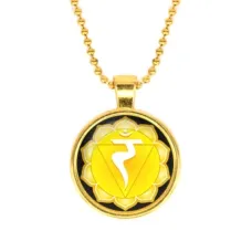 Кулон с цепочкой Манипура чакра, цвет золот. ALK563