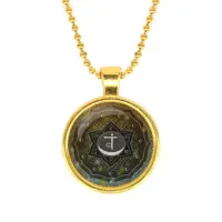 Кулон с цепочкой Свадхистхана чакра, цвет золот. ALK569