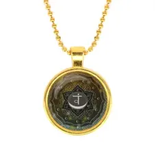 Кулон с цепочкой Свадхистхана чакра, цвет золот. ALK569