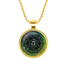 Кулон с цепочкой Анахата чакра, цвет золот. ALK571