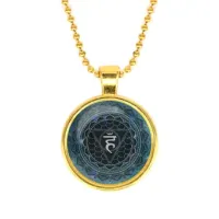 Кулон с цепочкой Вишуддха чакра, цвет золот. ALK572