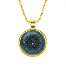 Кулон с цепочкой Вишуддха чакра, цвет золот. ALK572