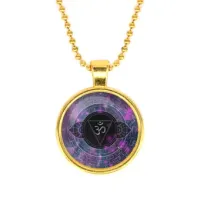 Кулон с цепочкой Аджна чакра, цвет золот. ALK573