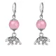 Серьги-амулеты Медведь (защита, сила, победа), розовый кварц SE-MKA28-19