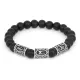 Рунический браслет Защита от сглаза, порчи, зла, Шунгит (синт.) BSR026
