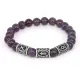 Рунический браслет Примирение, успокоение, согласие, Аметист BSR028