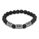 Рунический браслет Защитный барьер, Шунгит (синт.) BSR036