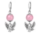 Серьги-амулеты Орел (защита, сила, победа), розовый кварц SE-MKA28-24