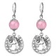 Серьги-амулеты Подкова (счастье), розовый кварц SE-MKA28-31