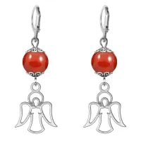 Серьги-амулеты Ангел-хранитель (защита), сердолик SE-MKA29-05