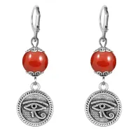 Серьги-амулеты Око Ра (дар предвидения), сердолик SE-MKA29-09