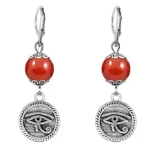 Серьги-амулеты Око Ра (дар предвидения), сердолик SE-MKA29-09
