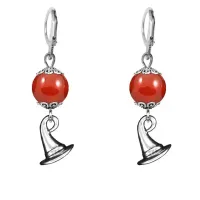 Серьги-амулеты Шляпа (магический дар), сердолик SE-MKA29-20