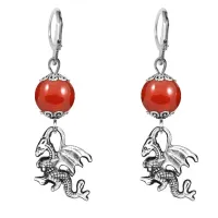 Серьги-амулеты Дракон (удача, могущество, успех), сердолик SE-MKA29-25