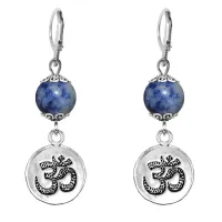 Серьги-амулеты Ом (защита и духовное развитие), содалит SE-MKA30-18