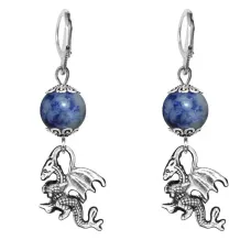 Серьги-амулеты Дракон (удача, могущество, успех), содалит SE-MKA30-25