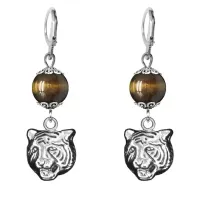 Серьги-амулеты Тигр (защита, сила, победа), тигровый глаз SE-MKA31-10