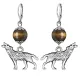 Серьги-амулеты Волк (защита, сила, победа), тигровый глаз SE-MKA31-28