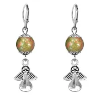 Серьги-амулеты Ангел-хранитель (защита), унакит SE-MKA32-17