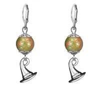 Серьги-амулеты Шляпа (магический дар), унакит SE-MKA32-20