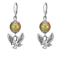 Серьги-амулеты Орел (защита, сила, победа), унакит SE-MKA32-24