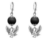 Серьги-амулеты Орел (защита, сила, победа), шунгит SE-MKA34-24