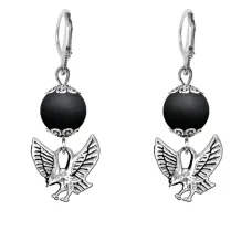 Серьги-амулеты Орел (защита, сила, победа), шунгит SE-MKA34-24