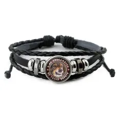 Кожаный браслет Я не злопамятен BSK-0370