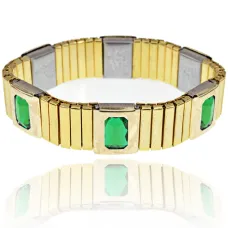 Магнитный браслет 15мм, цвет зелёный BSM017-2