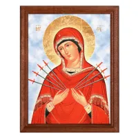 Постер в рамке 17х22см Божья Матерь Семистрельная POSV-0137