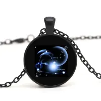 Черный кулон с цепочкой Знаки Зодиака - Козерог BJK035-09