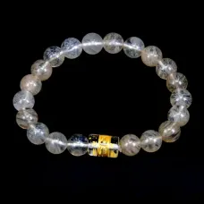 Браслет с цилиндром с мантрами, агат 8мм BJBS-142-A