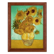 Постер в рамке 17х22см Винсент Ван Гог - Подсолнухи (1888) POSV-0140