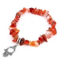 Браслет Хамса из натурального камня сердолик BJBS-150-1