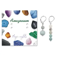 Асимметричные серьги Амазонит SEB03-04