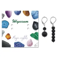 Асимметричные серьги Шунгит SEB03-23