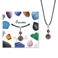 Кулон Яшма коричневая KUL01-24