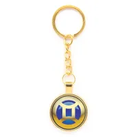 Брелок Знаки Зодиака - Близнецы, цвет золот.