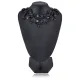 Колье с черными кристаллами, 50см UG265