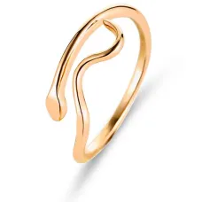 Безразмерное кольцо Змея, цвет золотой KL116-G