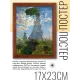 Постер в рамке 17х22см Клод Оскар Моне - Прогулка, Женщина с зонтиком (1875) POSV-0155