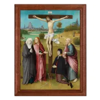 Постер в рамке 17х22см Иероним Босх - Распятие с донатором (1490) POSV-0162