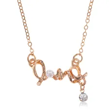 Кулон с цепочкой Love 35х12мм, цвет золот. BJK066-G